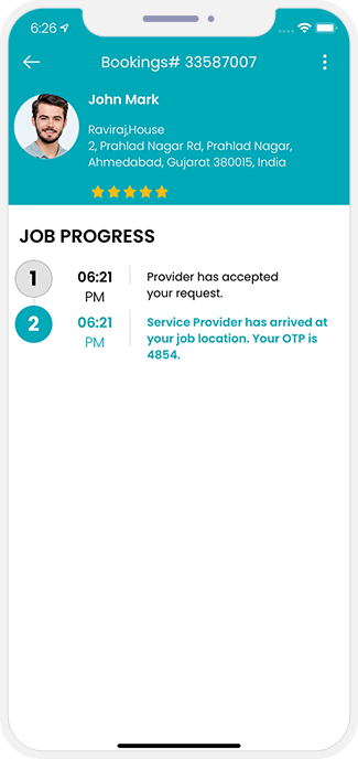 OTP Verification to Start the Job OTP Verification to Start the Job